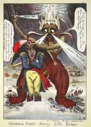General Frost rasiert Little Boney, veröffentlicht von Thomas Tegg, 1812